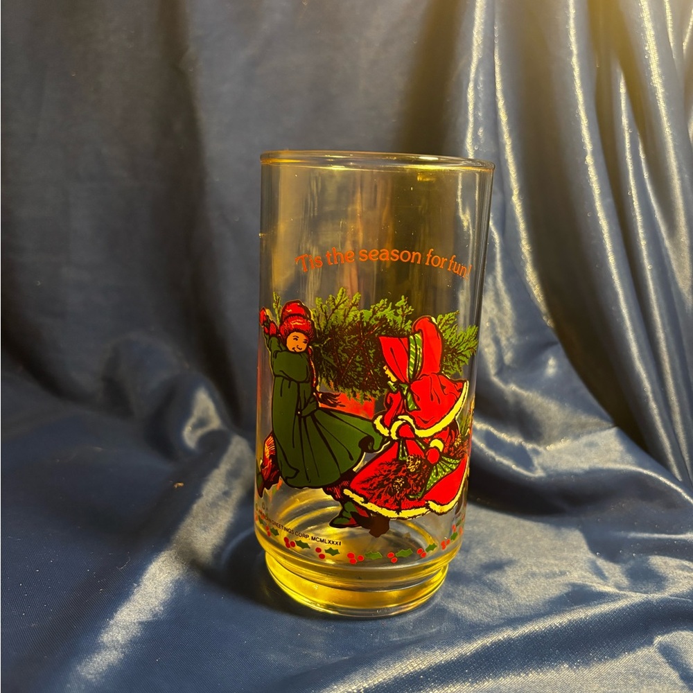 Vintage Holly Hobbie Coca Cola Tis The Season For Fun! Glass